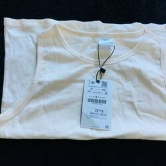 BNWT *** Zara sleeveless shirt camisole 100% cotton size XS - S - Picture 1 of 3
